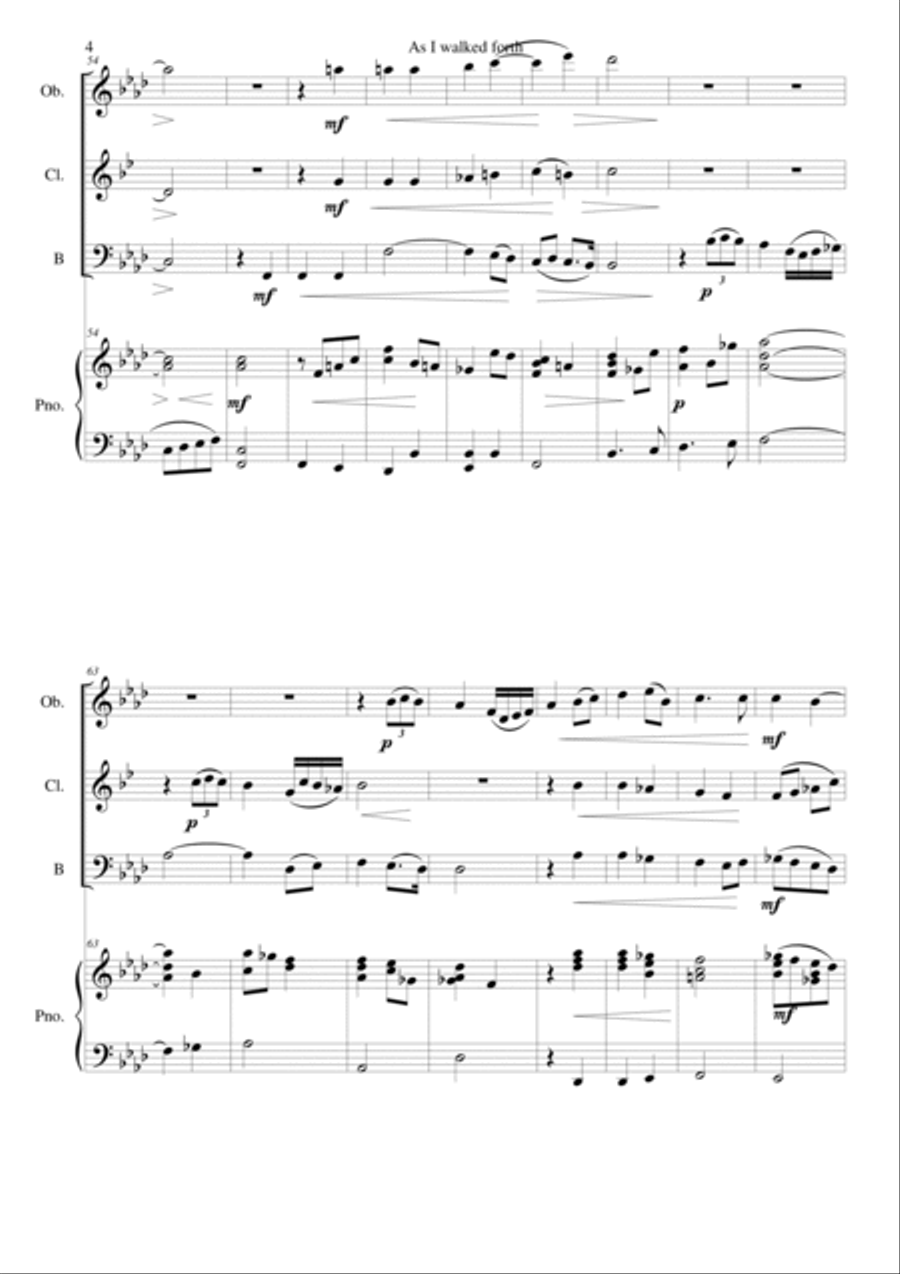 As I walked forth Bassoon scores gallery preview page 4