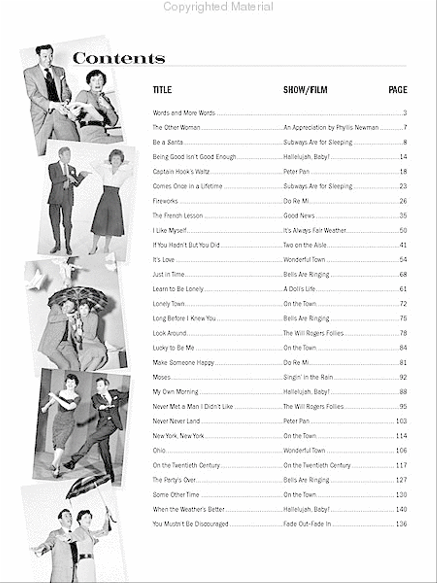 The Comden & Green Songbook Piano, Vocal, Guitar scores gallery preview page 3