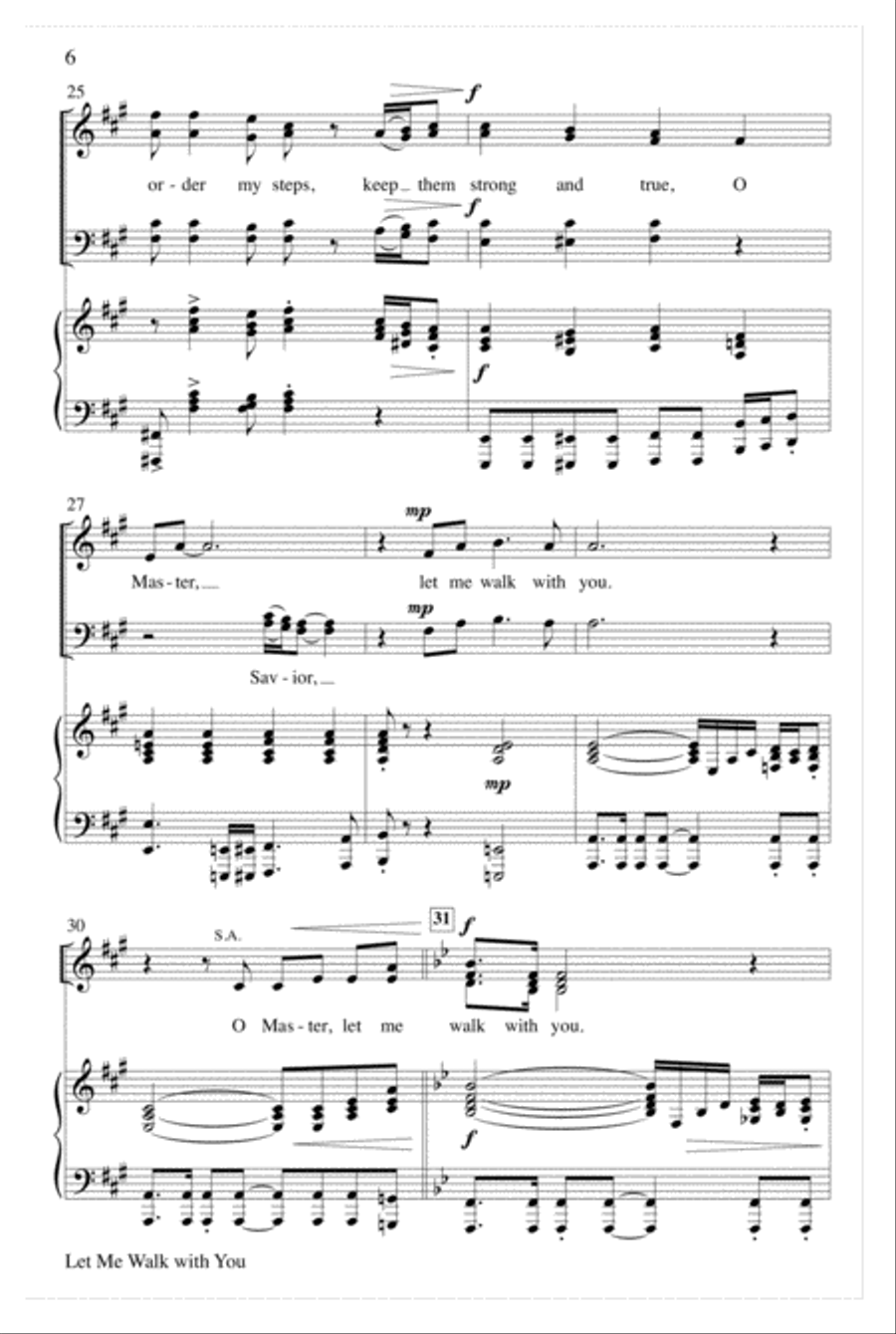 Let Me Walk with You Choir scores gallery preview page 6