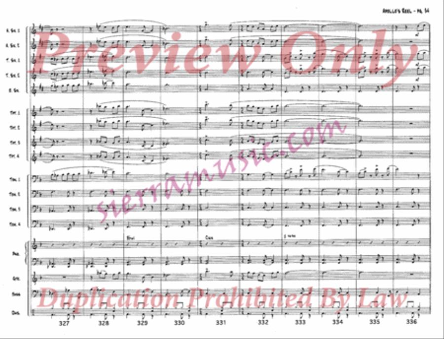 Apollo's Reel Jazz Ensemble scores gallery preview page 35