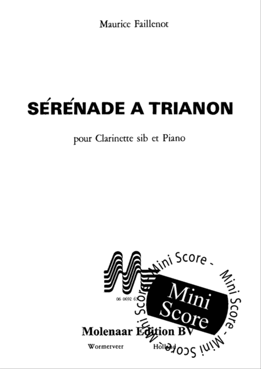 Serenade a Trianon Clarinet Solo scores gallery preview page 3