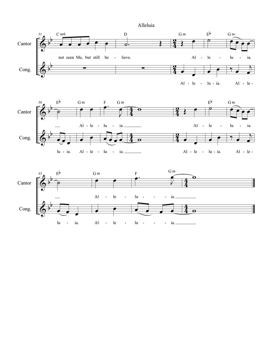 Mass of Divine Mercy (Lead Sheet Edition) Unison Choir scores gallery preview page 5