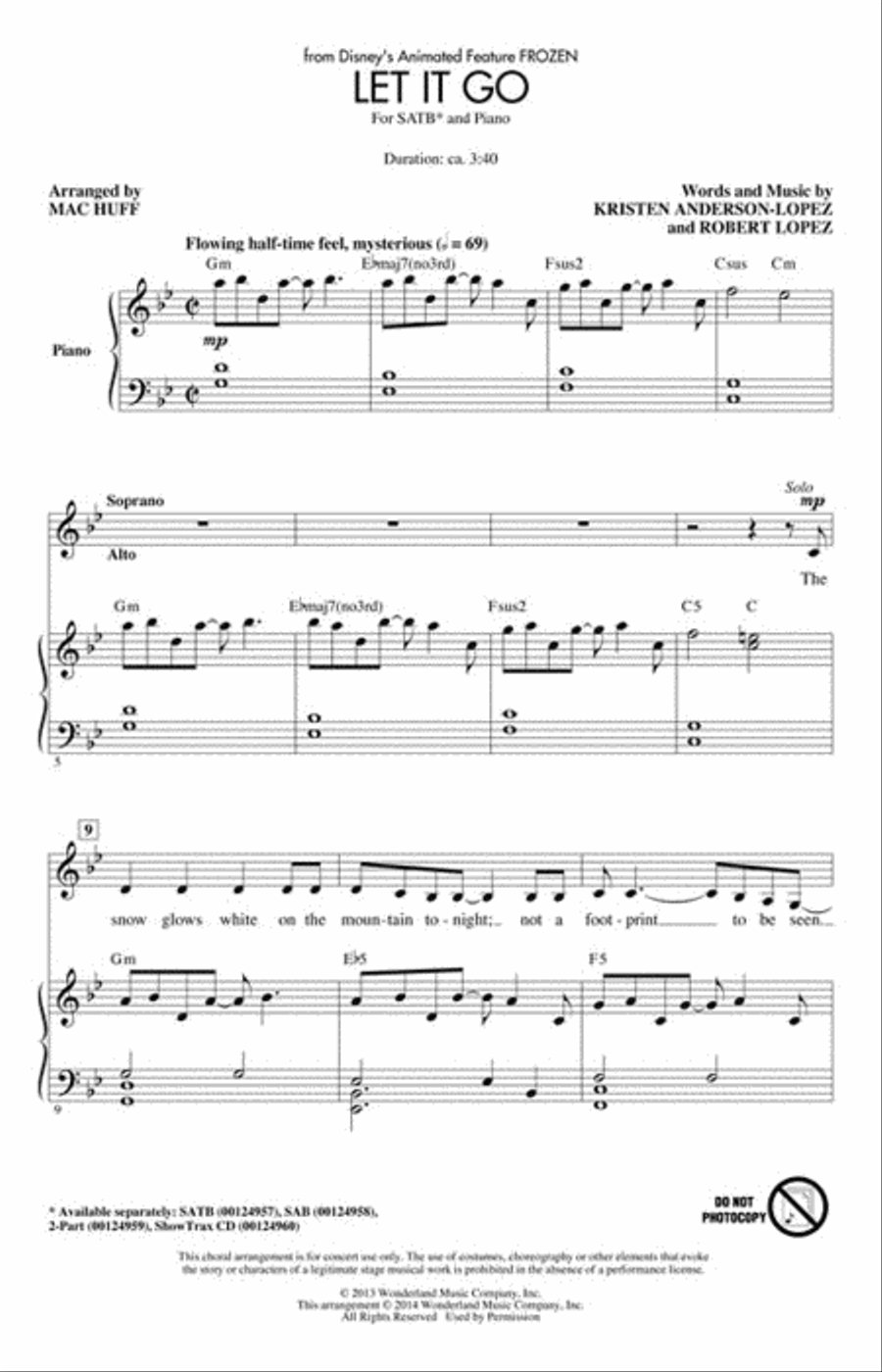 Let It Go 4-Part scores gallery preview page 2
