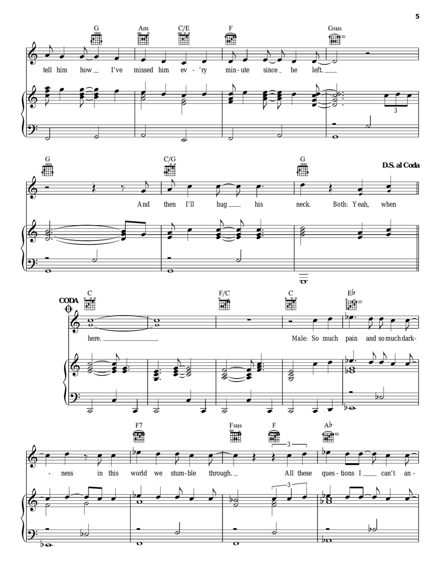 When I Get Where I'm Goin' Piano, Vocal, Guitar scores gallery preview page 5