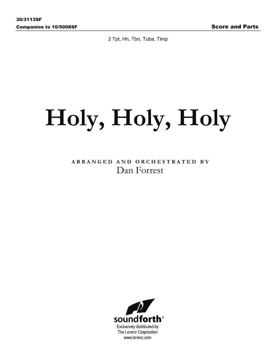 Holy, Holy, Holy - Brass and Timpani Score and Parts