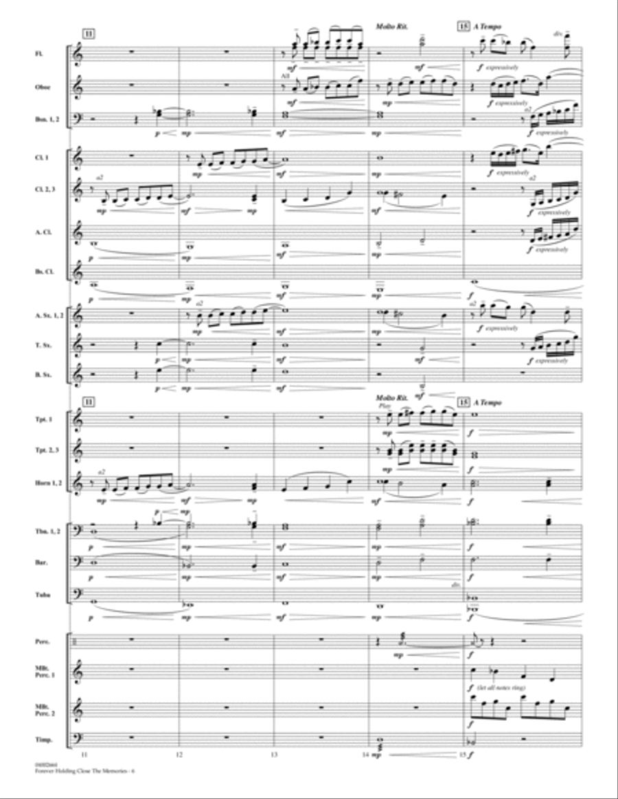 Forever Holding Close the Memories - Full Score Score scores gallery preview page 5