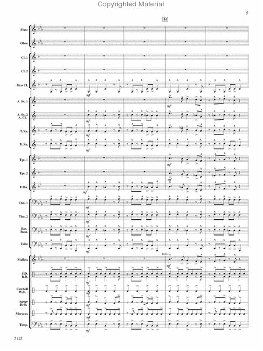 Deck the Halls With Chips and Salsa Concert Band scores gallery preview page 4