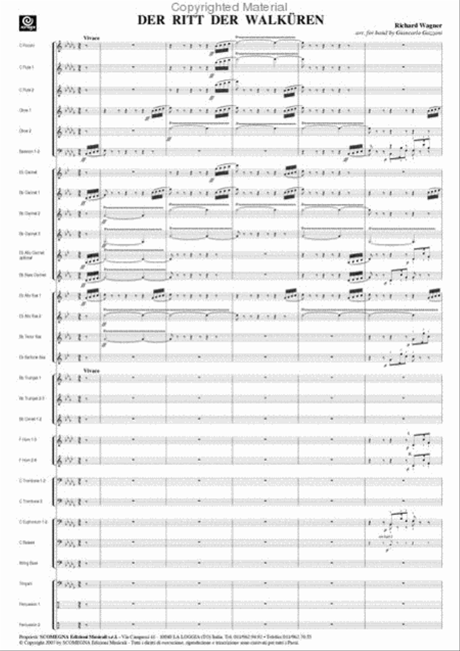 The Ride of the Valkyries Concert Band scores gallery preview page 3