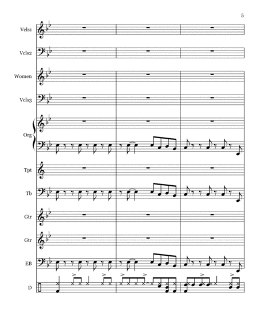 Thunder Strucken Heart Jazz Ensemble scores gallery preview page 5