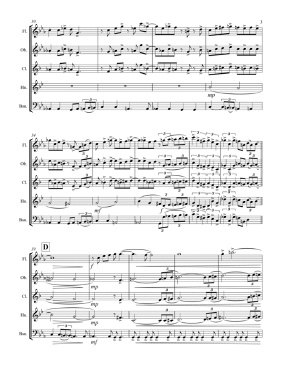 You're A Mean One, Mr. Grinch Woodwind Quintet scores gallery preview page 4