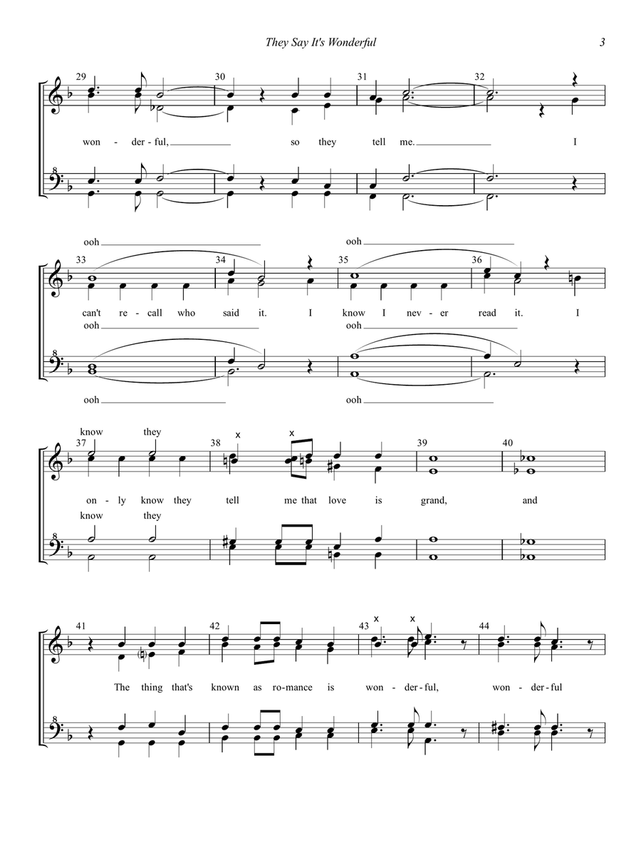 They Say It's Wonderful SSAA scores gallery preview page 3