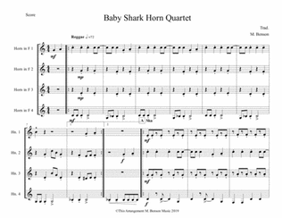 Baby Shark Horn Quartet (Easy Version)