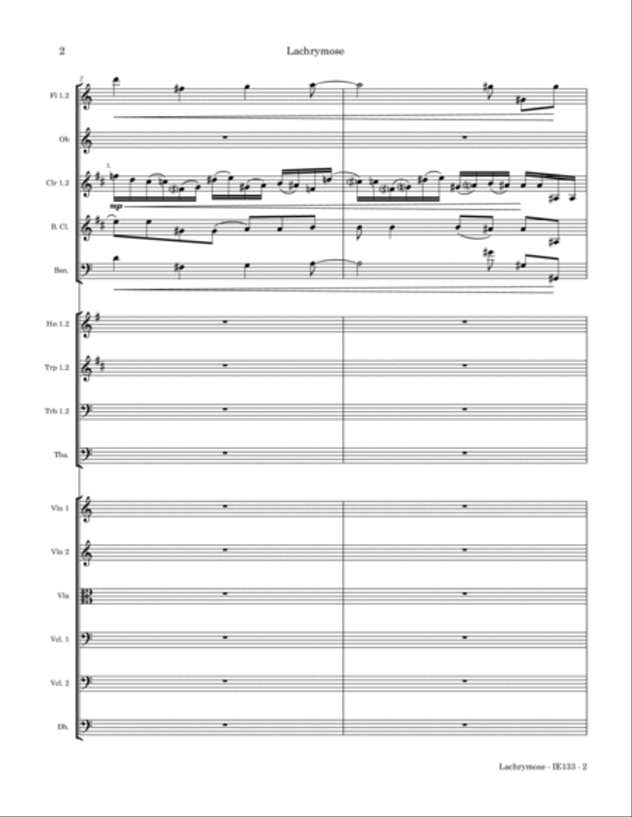 Lachrymose Full Orchestra scores gallery preview page 3
