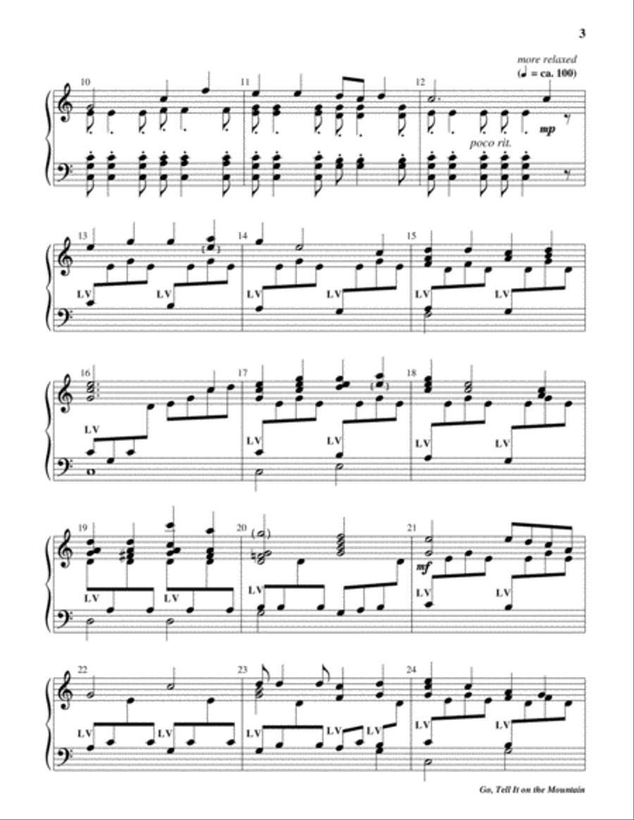 Go, Tell It on the Mountain 3-Octaves scores gallery preview page 3