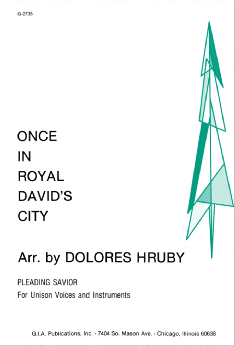 Once in Royal David's City Unison Choir scores gallery preview page 1