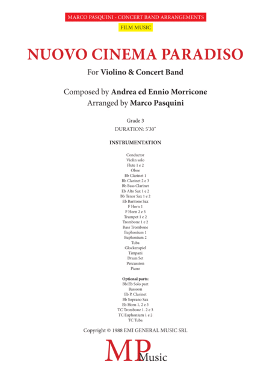 Nuovo Cinema Paradiso Concert Band scores gallery preview page 2
