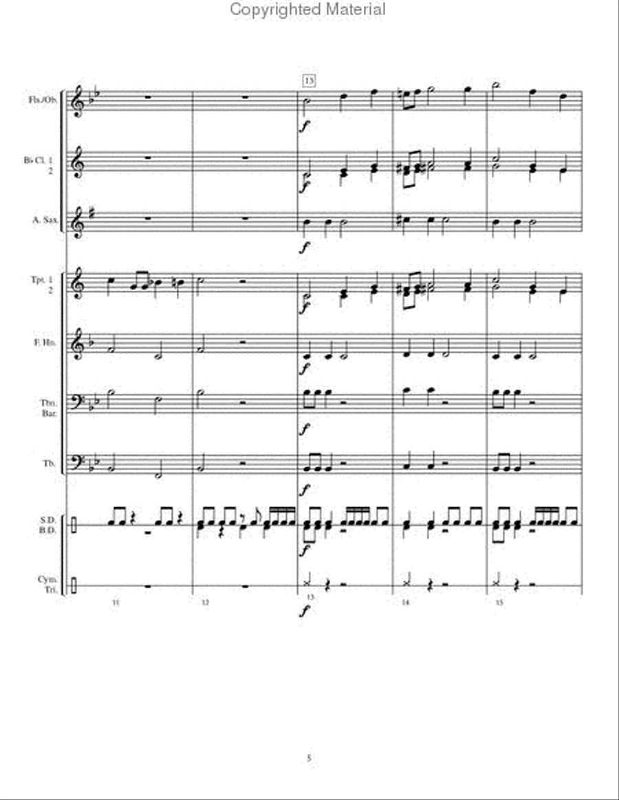 Orion Overture Concert Band scores gallery preview page 6