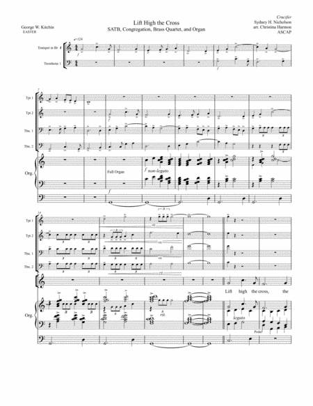Lift High the Cross – SATB, Brass Quartet, and Organ image number null