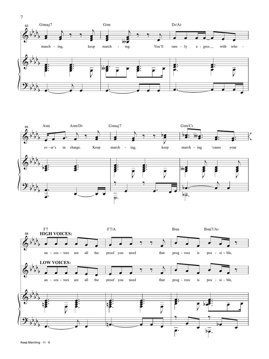 Keep Marching from Suffs Piano, Vocal, Guitar scores gallery preview page 6