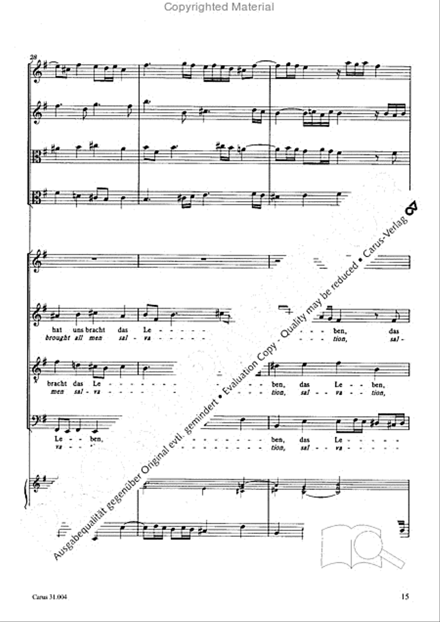 Christ lay in death's cold prison (Christ lag in Todesbanden) 4-Part scores gallery preview page 13