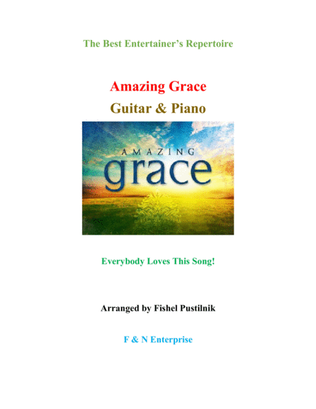 Book cover for "Amazing Grace"-Piano Background for Guitar and Piano