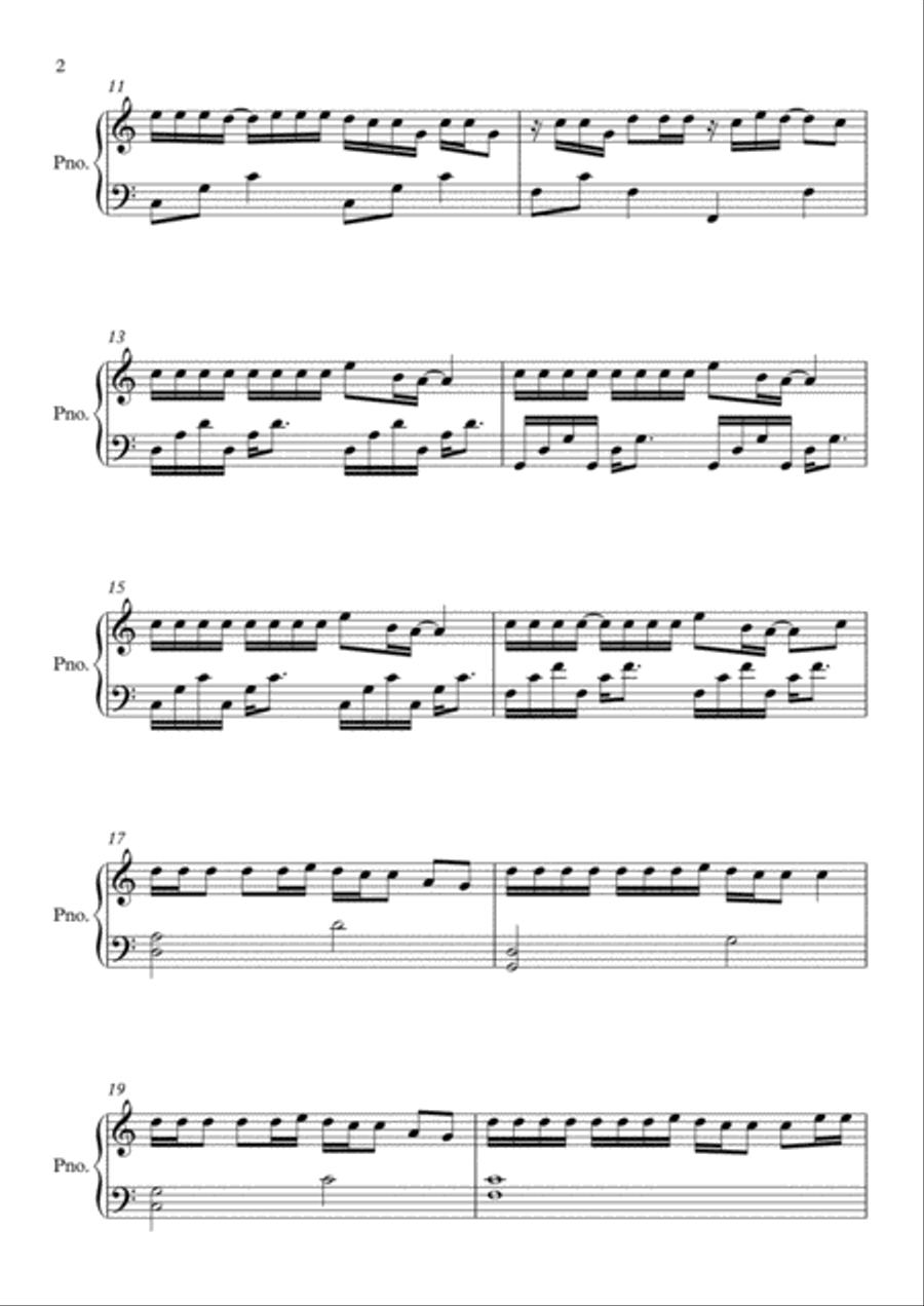 Better Now Piano Solo scores gallery preview page 2