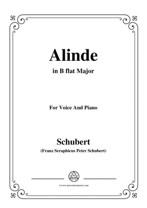 Schubert-Alinde,in B flat Major,Op.81,No.1,for Voice and Piano