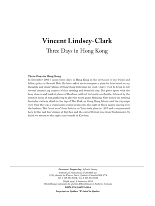 Book cover for Three Days in Hong Kong
