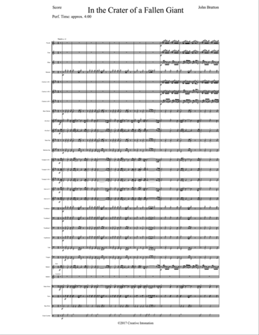 In the Crater of a Fallen Giant Concert Band scores gallery preview page 3