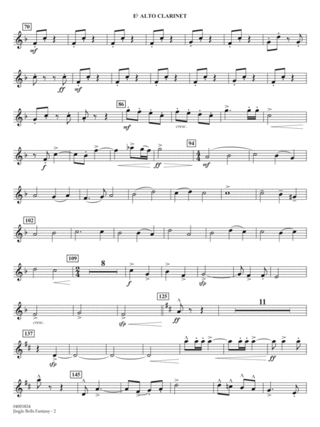 Jingle Bells Fantasy - Eb Alto Clarinet