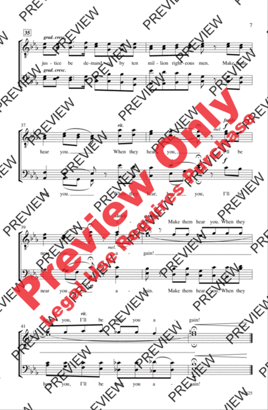 Make Them Hear You Men's Choir scores gallery preview page 6