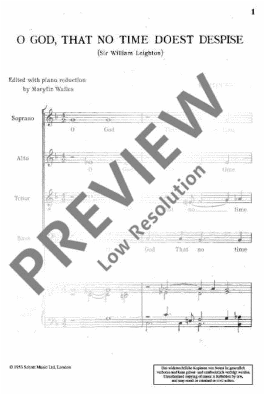 O God That No Time Doest Despise 4-Part scores gallery preview page 4