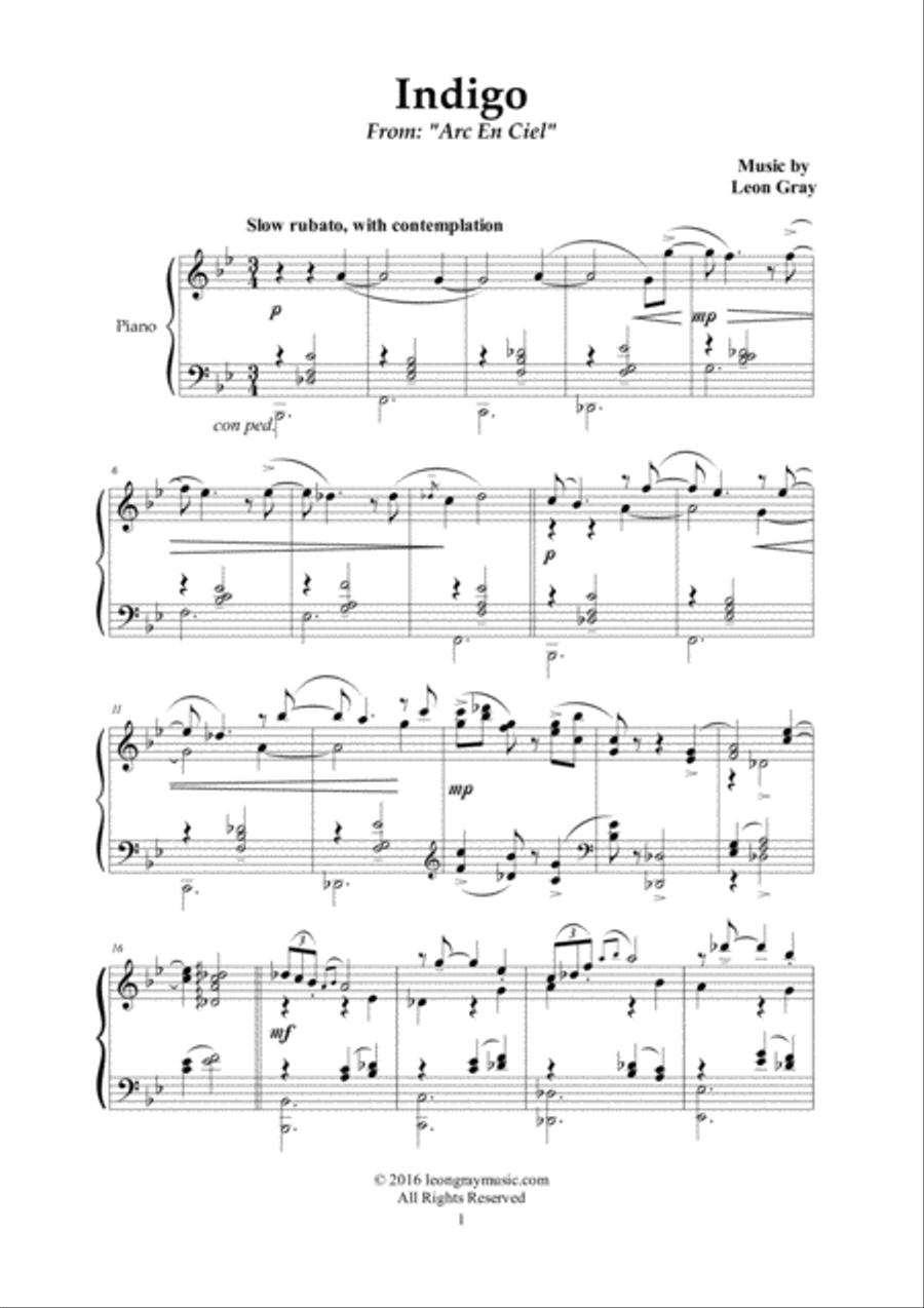 Indigo - Mvt. 6 from "Arc En Ciel" image number null