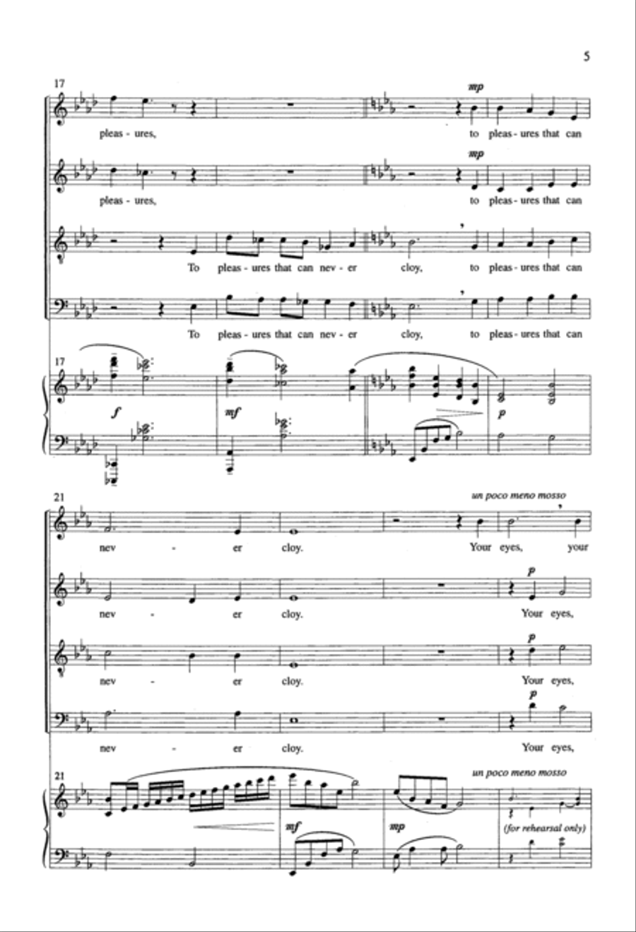 If Music Be The Food Of Love 4-Part scores gallery preview page 4