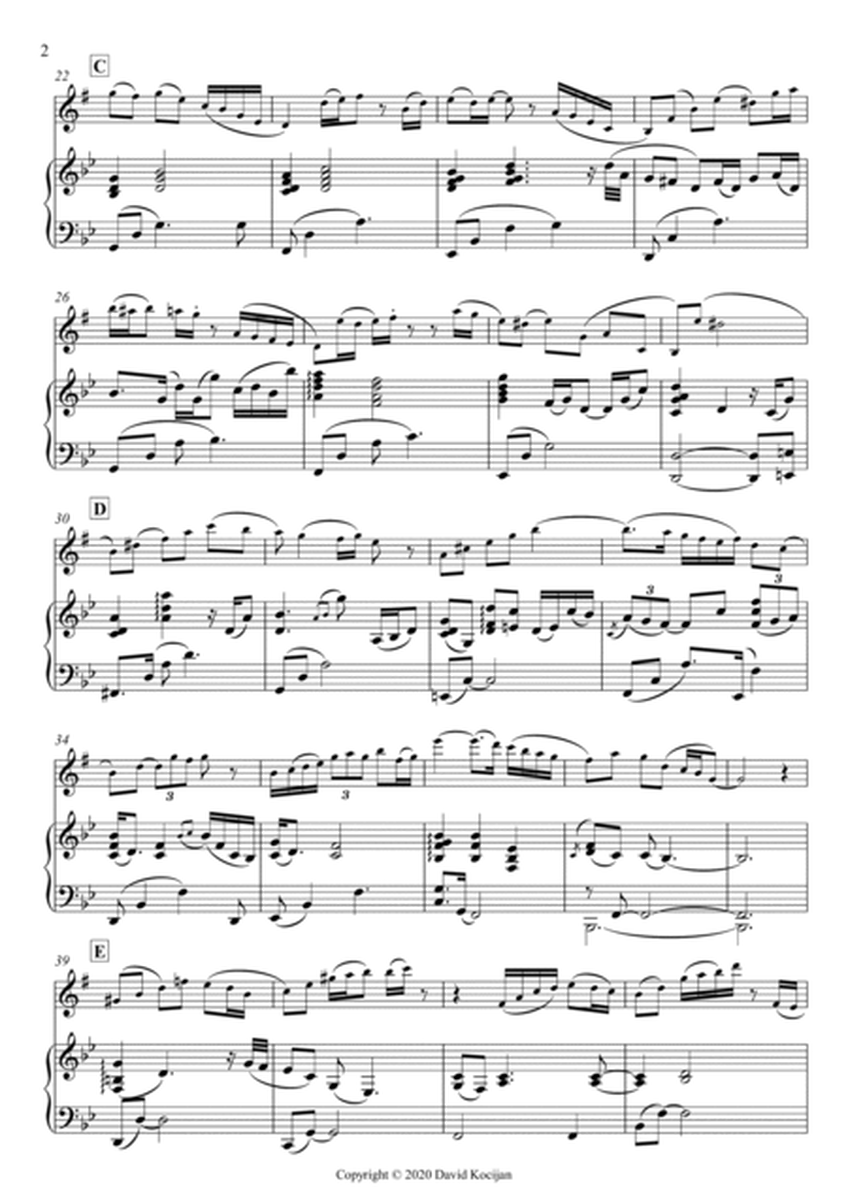 Menuet II - INTERMEDIATE (alto sax & piano) image number null