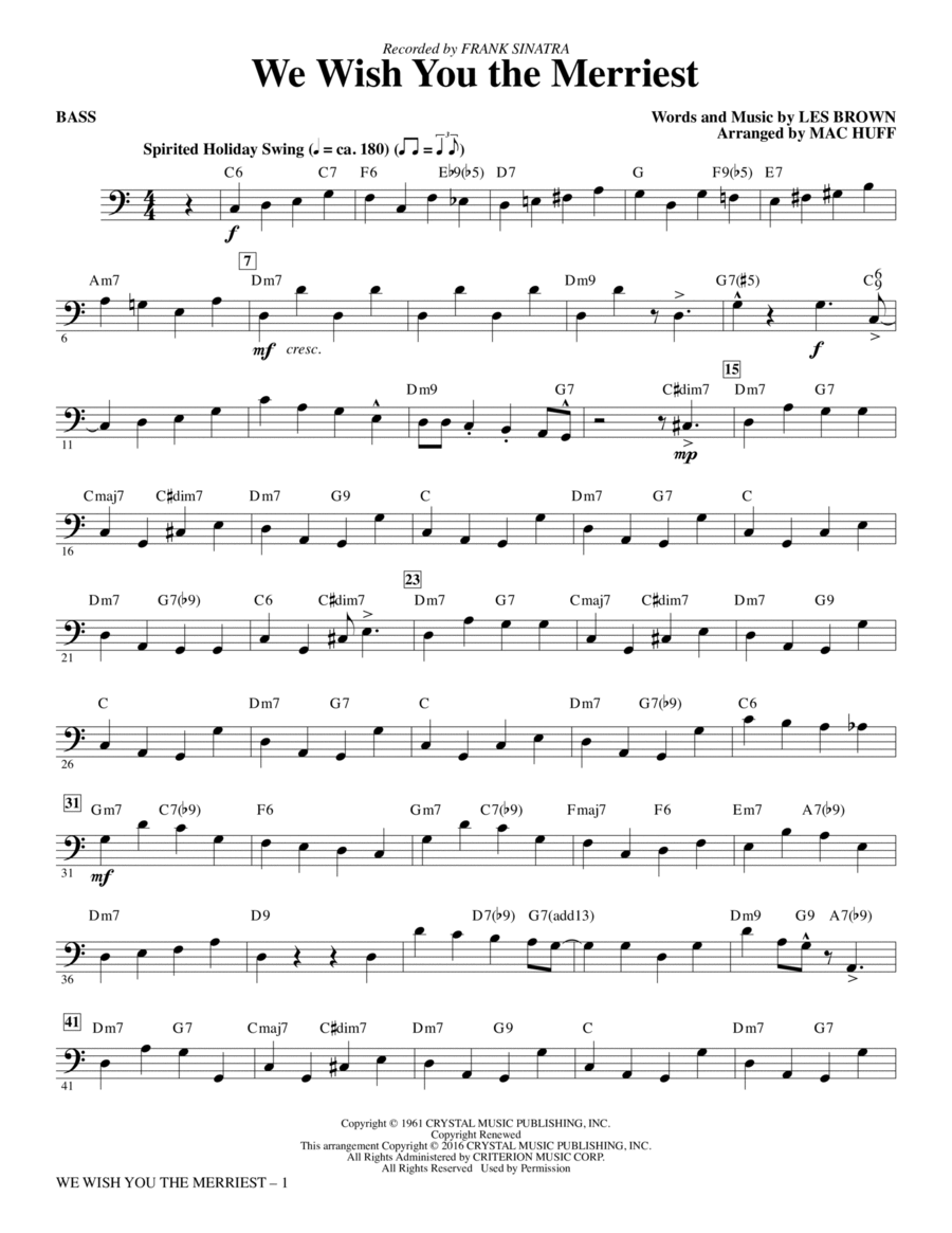 We Wish You the Merriest - Bass Choir scores gallery preview page 1