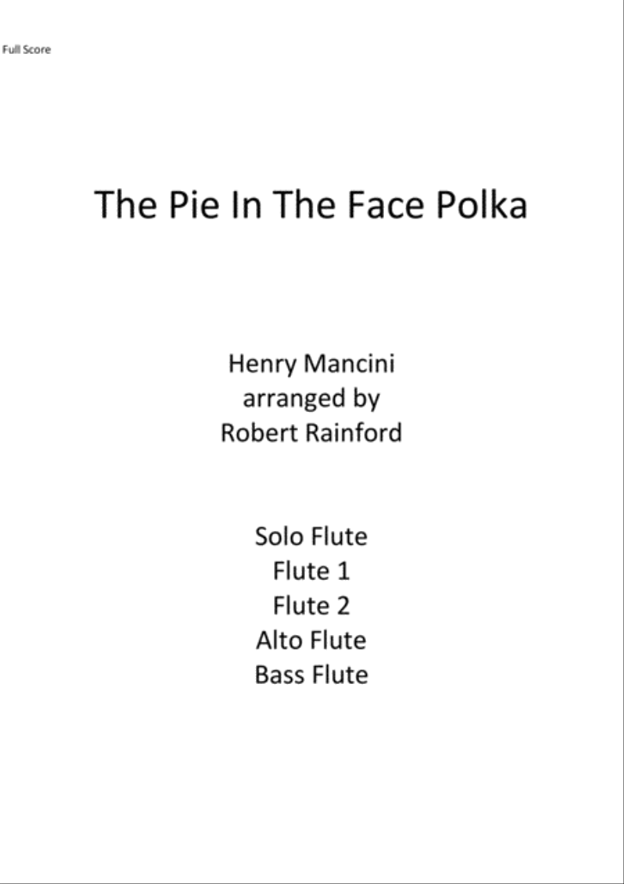 Pie In The Face Polka Flute Solo scores gallery preview page 1