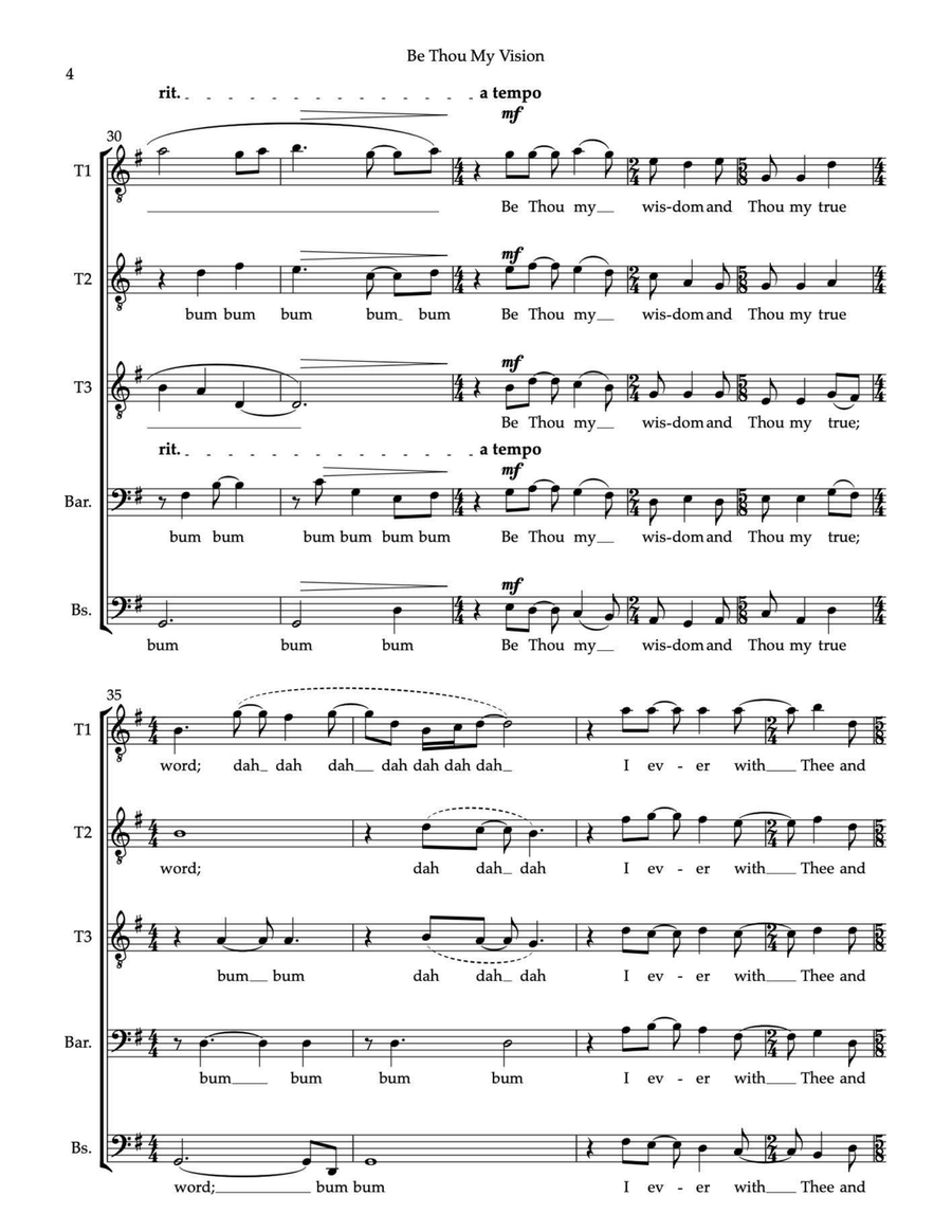 Be Thou My Vision (from “Eventide”) TTBB scores gallery preview page 4