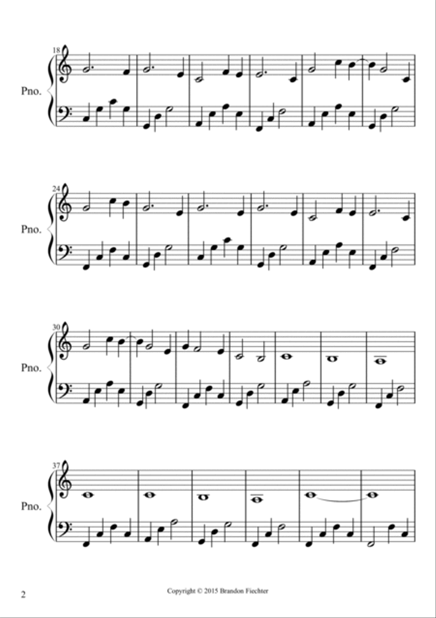 Falling Snow Falling Snow Piano Solo scores gallery preview page 2
