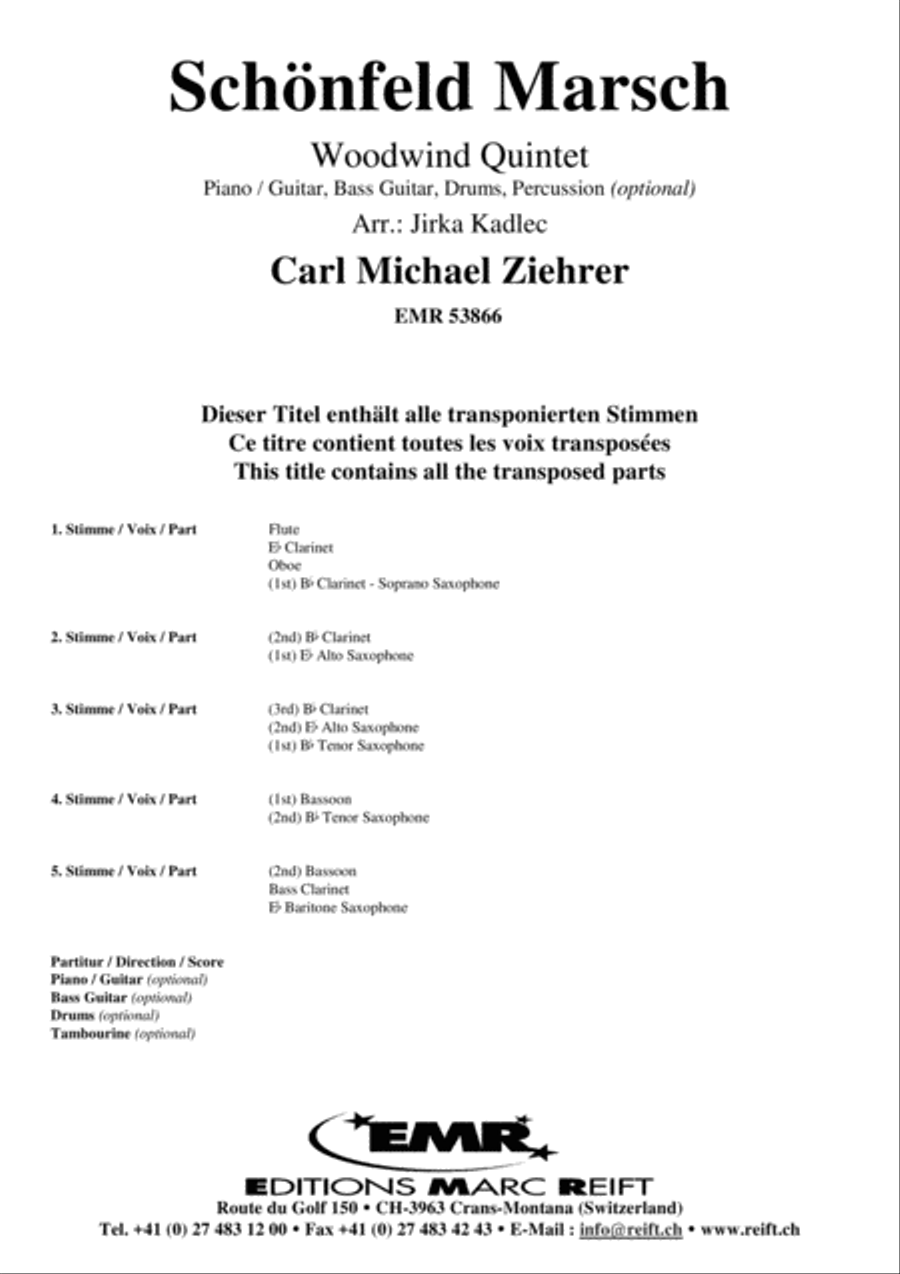 Schonfeld Marsch Woodwind Quintet scores gallery preview page 2