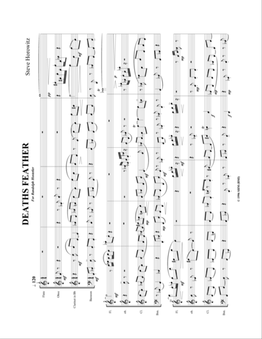 Death's Feather-For Randolph Hostetler Woodwind Quartet scores gallery preview page 2