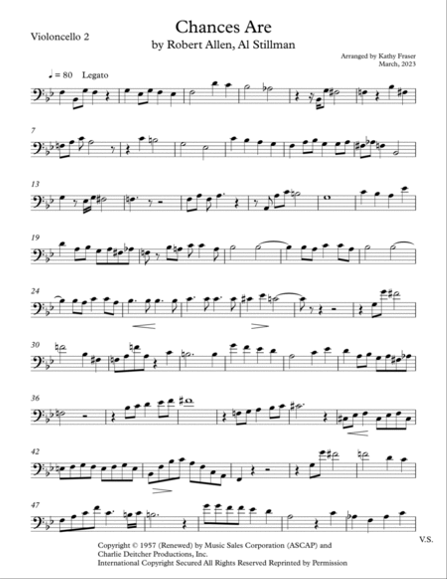 Chances Are String Duet scores gallery preview page 3