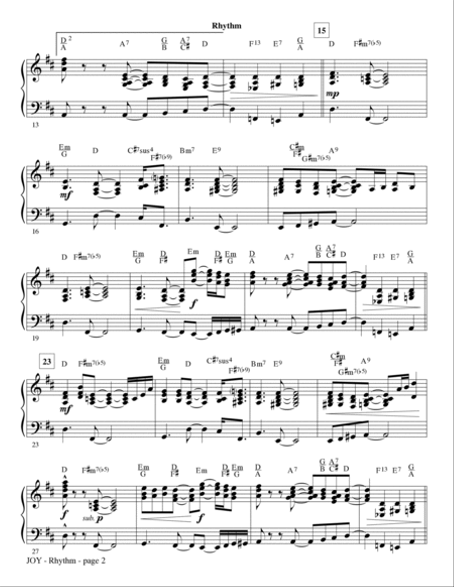 Joy - Rhythm Choir scores gallery preview page 2