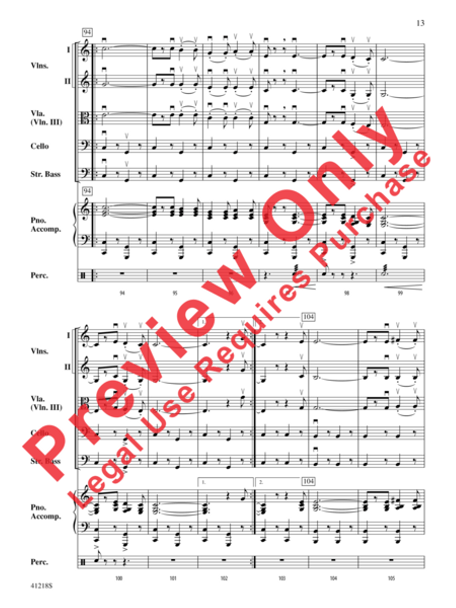 Funiculì, Funiculà String Orchestra scores gallery preview page 14