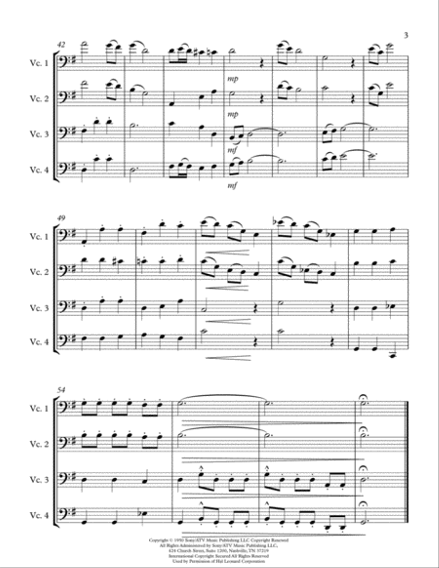 Silver Bells Silver Bells Cello scores gallery preview page 3
