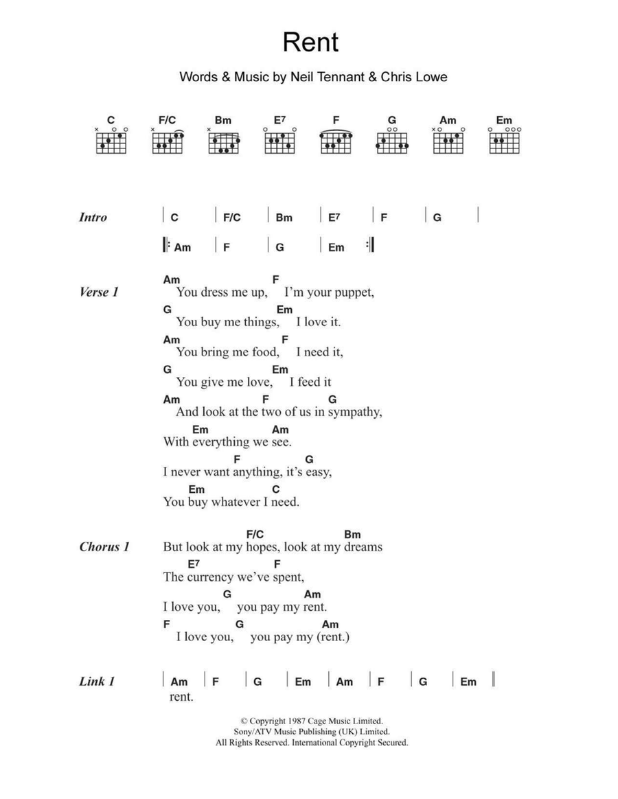 Rent Rent Acoustic Guitar scores gallery preview page 1