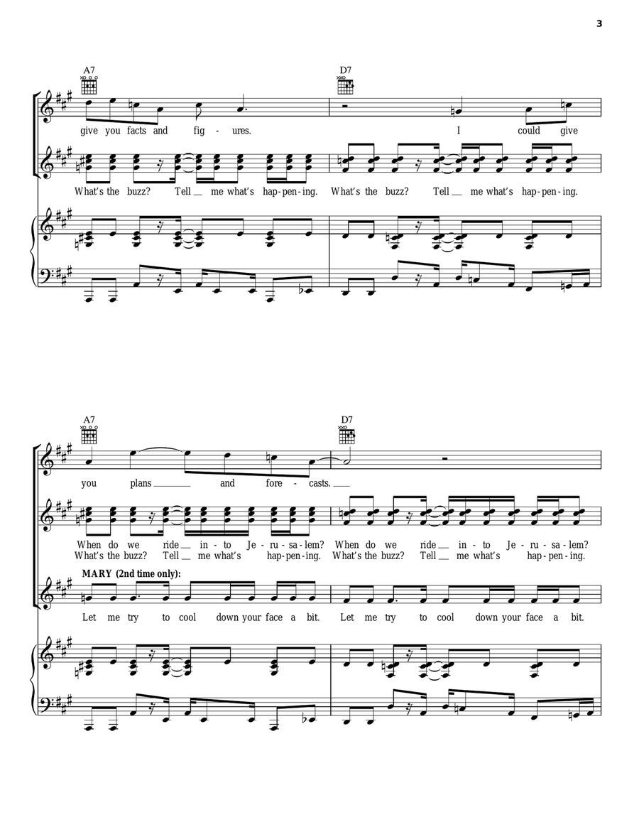 What's The Buzz Piano, Vocal, Guitar scores gallery preview page 3