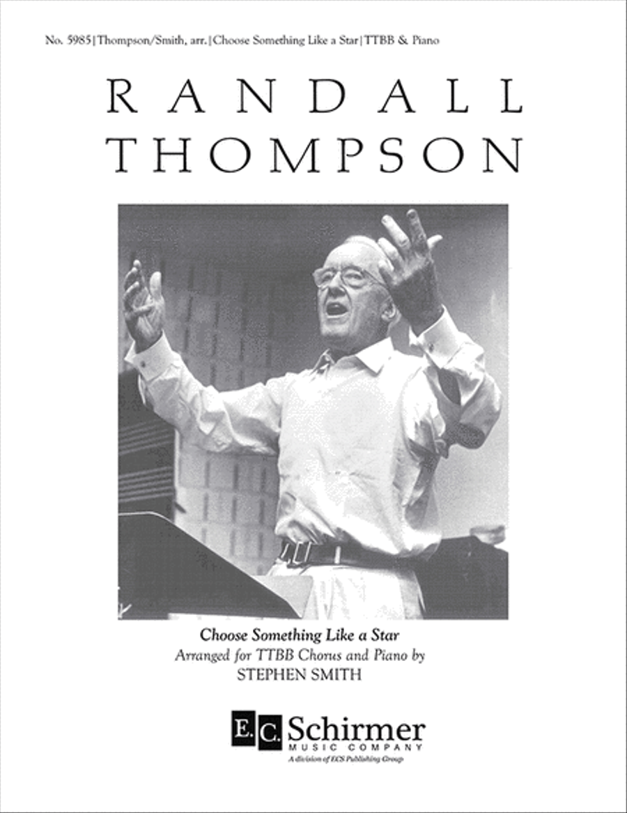 Choose Something Like a Star (Choral Score) TTBB scores gallery preview page 1