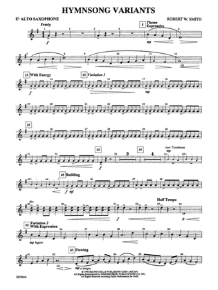 Hymnsong Variants: E-flat Alto Saxophone