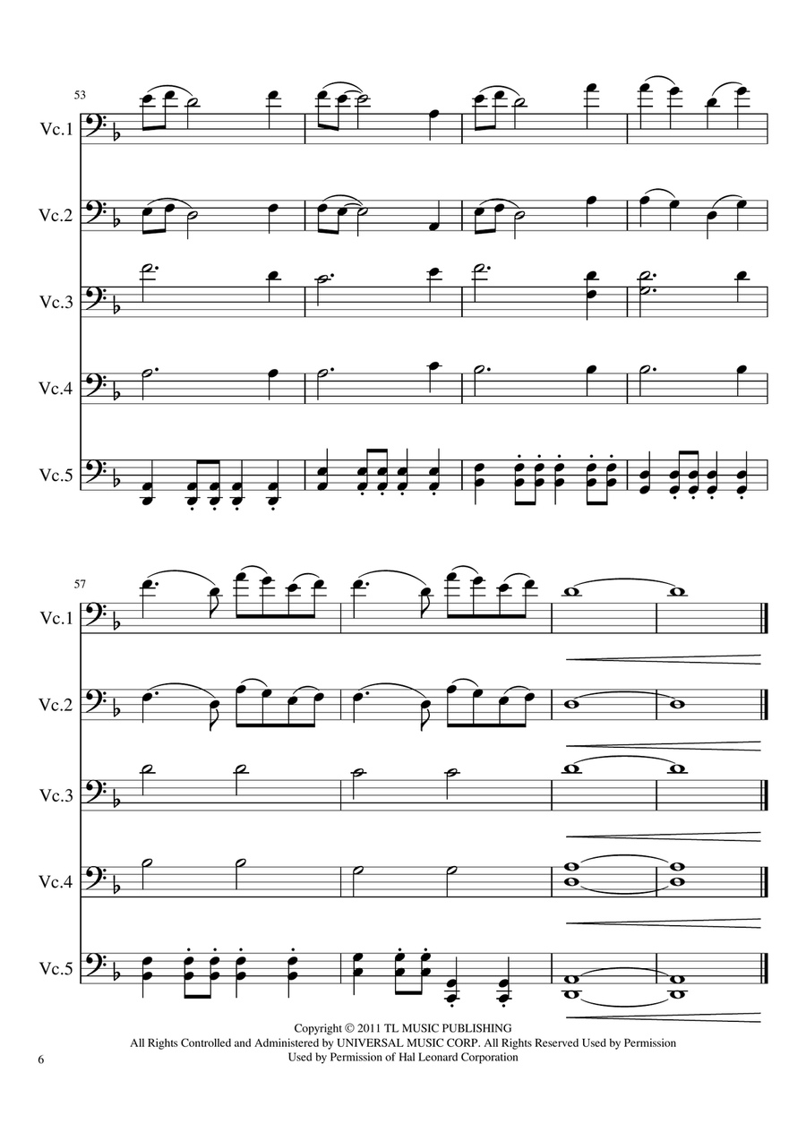 A Lannister Always Pays His Debts Cello Solo scores gallery preview page 6